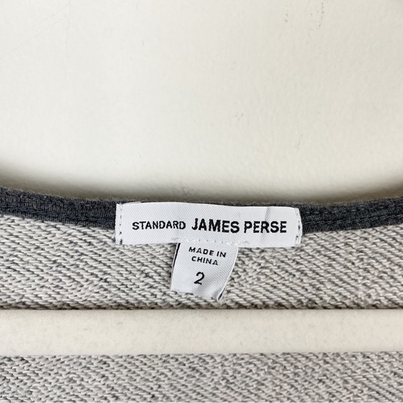 James Perse Standard 3/4 Sleeve Casual Pullover Terry Sweatshirt Dress Gray - Picture 6 of 7